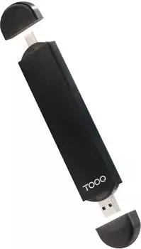 TooQ TQE-2240B M.2 NVMe/NGFF SSD-Gehäuse USB-C 3.2 + USB-A 3.0, schwarz (TQE-2240B)