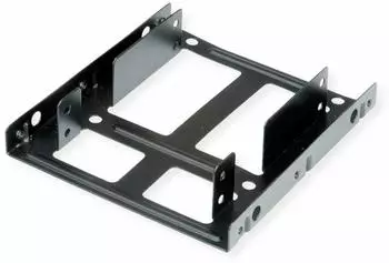 Roline Montageadapter 3,5" f&uuml;r 2x 2,5" HDD/SSD, Metall, schwarz (16.01.3008)