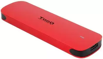 TooQ TQE-2201R Externes SSD-Geh&auml;use M.2 NVMe, Aluminium, rot (TQE-2201R)