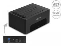 DeLOCK USB Dual Dockingstation f&uuml;r 2 x SATA HDD / SSD mit Klon- und L&ouml;schfunktion