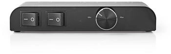 Nedis 2-Way Lautsprecher Control Box mit Lautstärkeregler schwarz (ASWI2652BK)