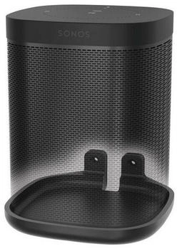 Hama Lautsprecher-Wandhalterung für Sonos One/One SL, Schwarz Schwarz