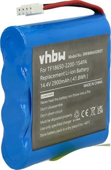 vhbw Akku Ersatz für Marshall TF18650-2200-1S4PA Akku Li-Ion 2900 mAh 14,4 V