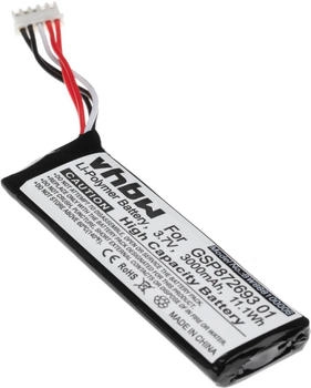 vhbw Akku Ersatz für JBL P763098 03A, GSP872693 03A, GSP872693 01 Akku Li-Polymer 3000 mAh 3,7 V