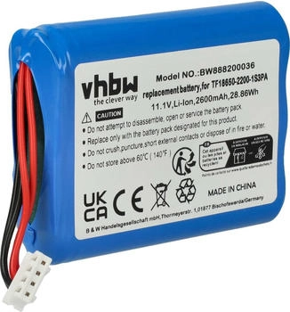 vhbw Akku passend für Marshall Stockwell Akku Li-Ion 2600 mAh 11,1 V