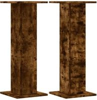vidaXL Lautsprecherst&auml;nder 2Stk. R&auml;uchereiche 30x30x80cm Holzwerkstoff