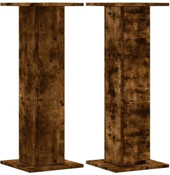 vidaXL Lautsprecherst&auml;nder 2Stk. R&auml;uchereiche 30x30x80cm Holzwerkstoff