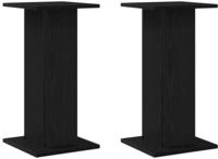 vidaXL Lautsprecherst&auml;nder 2 pcs Schwarz Eichen-Optik 30 x 30 x 60 cm