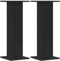 vidaXL Lautsprecherst&auml;nder 2 Stk. Schwarz 30x30x80 cm Holzwerkstoff