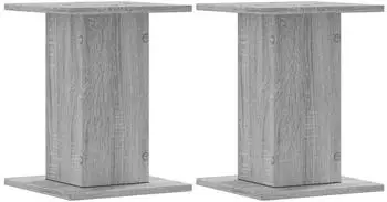 vidaXL Lautsprecherst&auml;nder 2 Stk. Grau Sonoma 30x30x40cm Holzwerkstoff