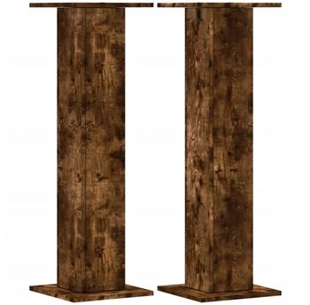 vidaXL Lautsprecherst&auml;nder 2Stk. R&auml;uchereiche 30x30x95cm Holzwerkstoff