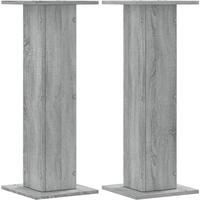 vidaXL Lautsprecherst&auml;nder 2 Stk. Grau Sonoma 30x30x80cm Holzwerkstoff