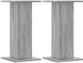 vidaXL Lautsprecherst&auml;nder 2 Stk. Grau Sonoma 30x30x60cm Holzwerkstoff