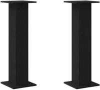 vidaXL Lautsprecherst&auml;nder 2 pcs Schwarz Eichen-Optik 30 x 30 x 95 cm