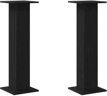 vidaXL Lautsprecherständer 2er-Set Schwarz Eichenholz 30x30x95 cm Holzwerkstoff