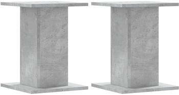 vidaXL Lautsprecherständer 2 Stk. Betongrau 30x30x40 cm Holzwerkstoff