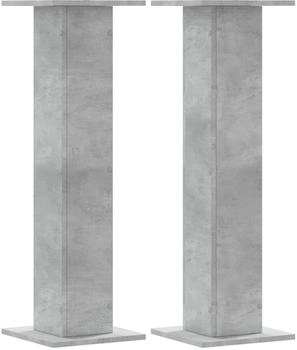 vidaXL Lautsprecherständer 2 Stk. Betongrau 30x30x95 cm Holzwerkstoff