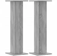 vidaXL Lautsprecherst&auml;nder 2 Stk. Grau Sonoma 30x30x95cm Holzwerkstoff