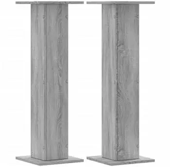 vidaXL Lautsprecherständer 2 Stk. Grau Sonoma 30x30x95cm Holzwerkstoff