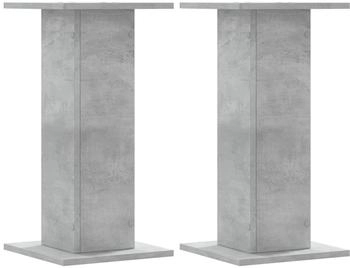 vidaXL Lautsprecherständer 2 Stk. Betongrau 30x30x60 cm Holzwerkstoff