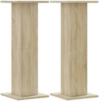 vidaXL Lautsprecherst&auml;nder 2Stk. Sonoma-Eiche 30x30x80cm Holzwerkstoff