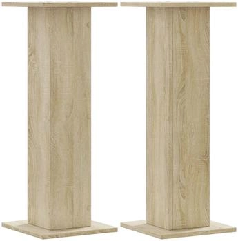 vidaXL Lautsprecherständer 2Stk. Sonoma-Eiche 30x30x80cm Holzwerkstoff