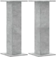 vidaXL Lautsprecherst&auml;nder 2 Stk. Betongrau 30x30x80 cm Holzwerkstoff