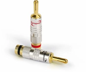 Dynavox ✅Lautsprecher Stecker Bananensteckerset . Spreizfixierung vergoldet