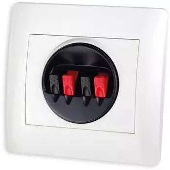 Dynavox Wandterminal f&uuml;r Lautsprecher an Schalterdose f&uuml;r Unterputzmontage, Wei&szlig;, 8x8.5x3cm
