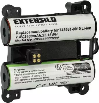 vhbw EXTENSILO 1x Akku kompatibel mit Bose 071478, 078068 Lautsprecher Boxen Speaker (3400 mAh, 7,4 V, Li-Ion)