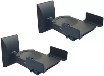 Relaxdays Adjustable speaker wall mount steel Black