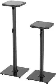 Relaxdays Adjustable speaker stands 72-95 cm Black