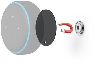 Hama Wandhalterung für Amazon Echo Dot (3 Gen.)/Echo Input, magnetisch, Schwarz