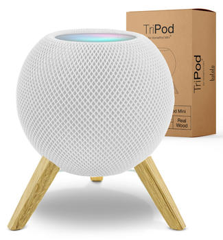 Balolo TriPod Holzstativ für Apple HomePod mini weiß/Eiche