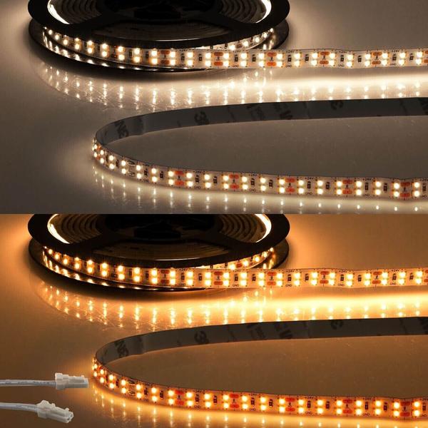 ISOLED LED CRI919/940 MiniAMP Flexband Streifen, 24V, 20W, IP20, weißdyn., 500cm, Kabel beids. + maleAMP, 480 LED/m