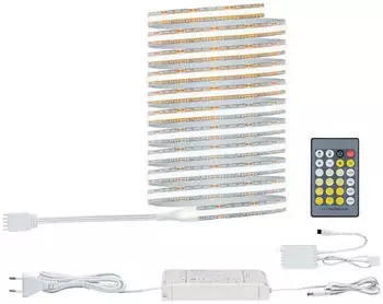 Paulmann MaxLED 500 LED Strip Full-Line COB Basisset 3m 15W 600lm/m 640LEDs/m Tunable White 36VA 71111 - silber Kunststoff 71111