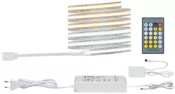 Paulmann MaxLED 1000 LED Strip Full-Line COB Basisset 1,5m 15,5W 1200lm/m 672LEDs/m Tunable White 40VA 71114 - silber Kunststoff 71114