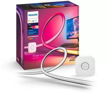 Philips Hue White & Color Ambiance Lightstrip Play Gradient PC 24-27" in schwarz 15W 800lm inkl Bridge