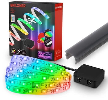 Briloner Pimp your Panel LED Strip 2,6m wei&szlig; RGB-Starter-Set