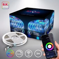 B.K.Licht LED-Streifen Smart Home LED Stripe/Band 2m inkl. USB WiFi Appsteuerung