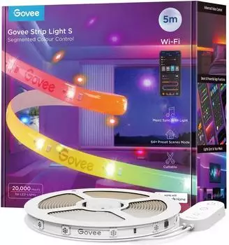 Govee RGBIC LED Strip Light S - 5 Meter mit Schutzschicht (H612ACD1)