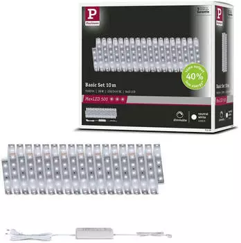 Paulmann MaxLED 500 LED-Streifen Basisset 10m 230V Neutralwei&szlig; (71235)