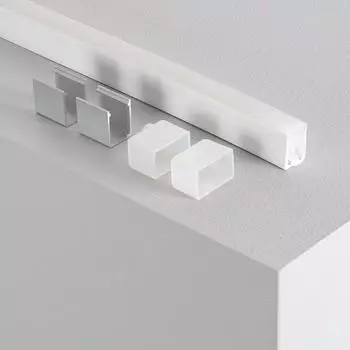 LEDKIA LIGHTING SFLEX 12x20 Flexibles Silikon-Neon-Profil Seitenkurve für LED-Streifen IP20 bis 10mm 8m