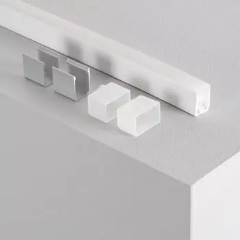 LEDKIA LIGHTING SFLEX 12x20 Flexibles Silikon-Neonprofil, Laterale Kurve, IP20, bis 10mm, 6m