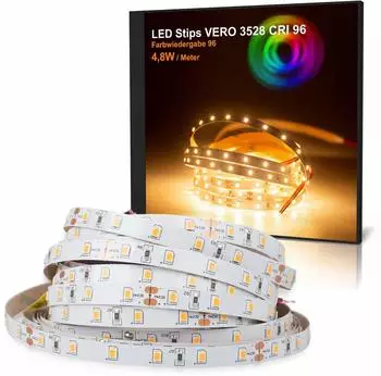 Mextronic VERO LED Strip Warmweiß 2700K CRI96 24W 5m 24V IP20 (LT3528W276050024IP20C96)