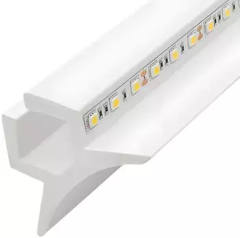LEDKIA LIGHTING Sockelleiste Bogen 2m für 2 LED-Streifen Weiß (74585_151312)