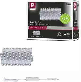 Paulmann MaxLED 500 LED-Streifen Basisset 3m neutralwei&szlig; IP20 (71237)