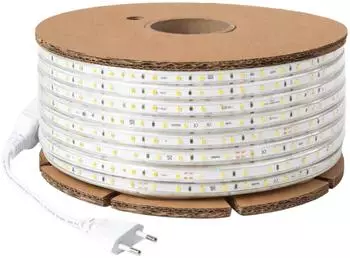 LEDKIA LIGHTING LED-Streifenrolle Dimmbar 220V SMD 120LED/m 7.5W/m 750lm/m 12mm IP65 6000K Kaltweiß (50m)