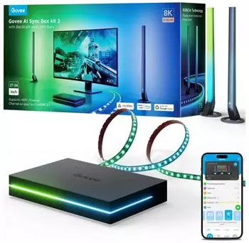 Govee AI Sync Box Kit 2 RGBIC PC-Beleuchtung 27-34 Zoll (H6603311)