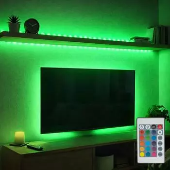 Globo RGBW LED-Band dimmbar, Fernbedienung, 12W, 200cm, 2er-Set